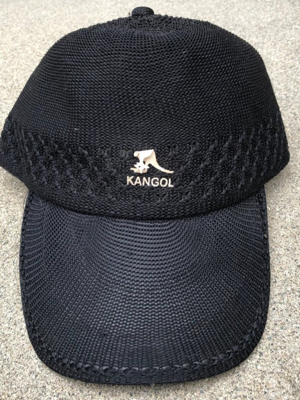 Vintage Y2K KANGOL Knit Baseball Hat Men's One Size Black Adjustable Cap